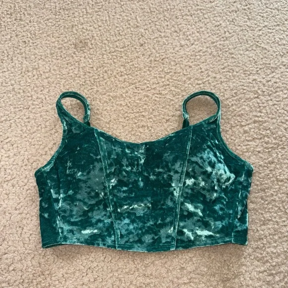 Victoria's Secret Velvet Teal Tank Top - Picture 2 of 4